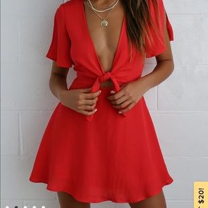 Lulu’s red skater dress